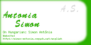 antonia simon business card